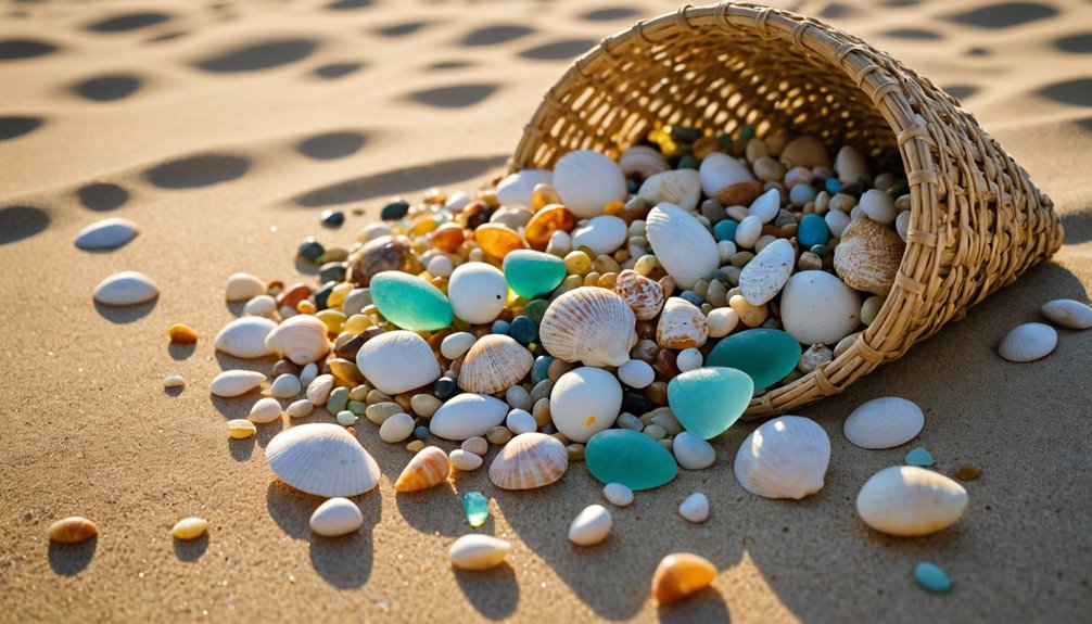 beachcombing for natural treasures