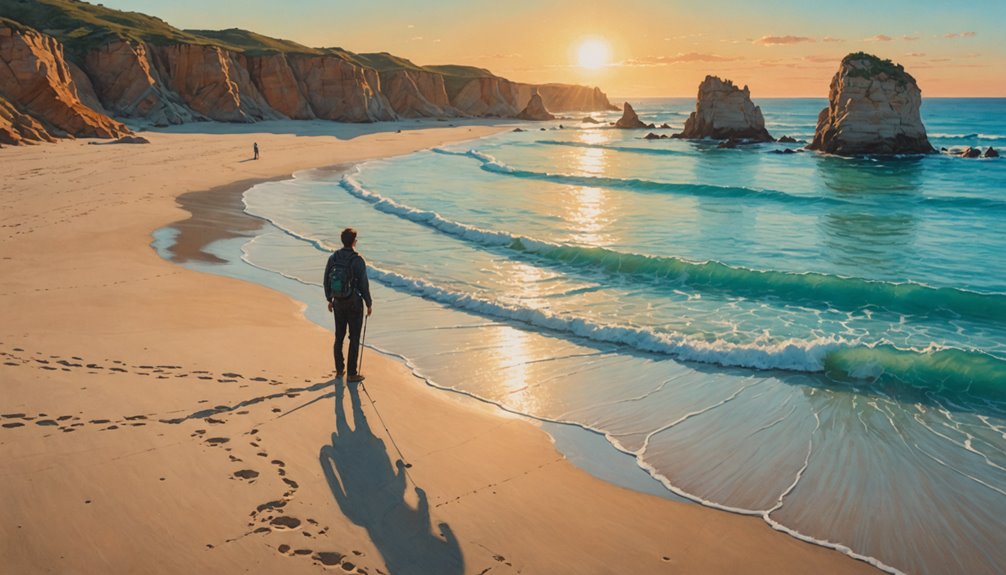 creative exploration at beach