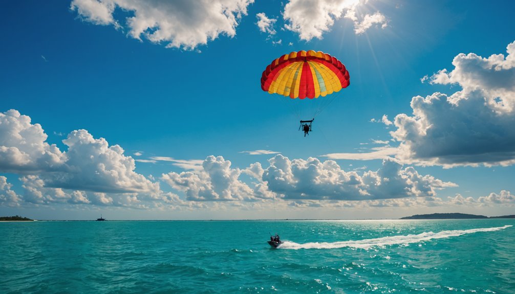 parasailing thrilling water adventure